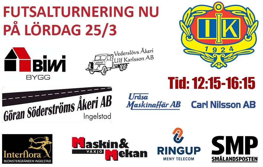 FUTSALTURNERING NU PÅ LÖRDAG 25/3